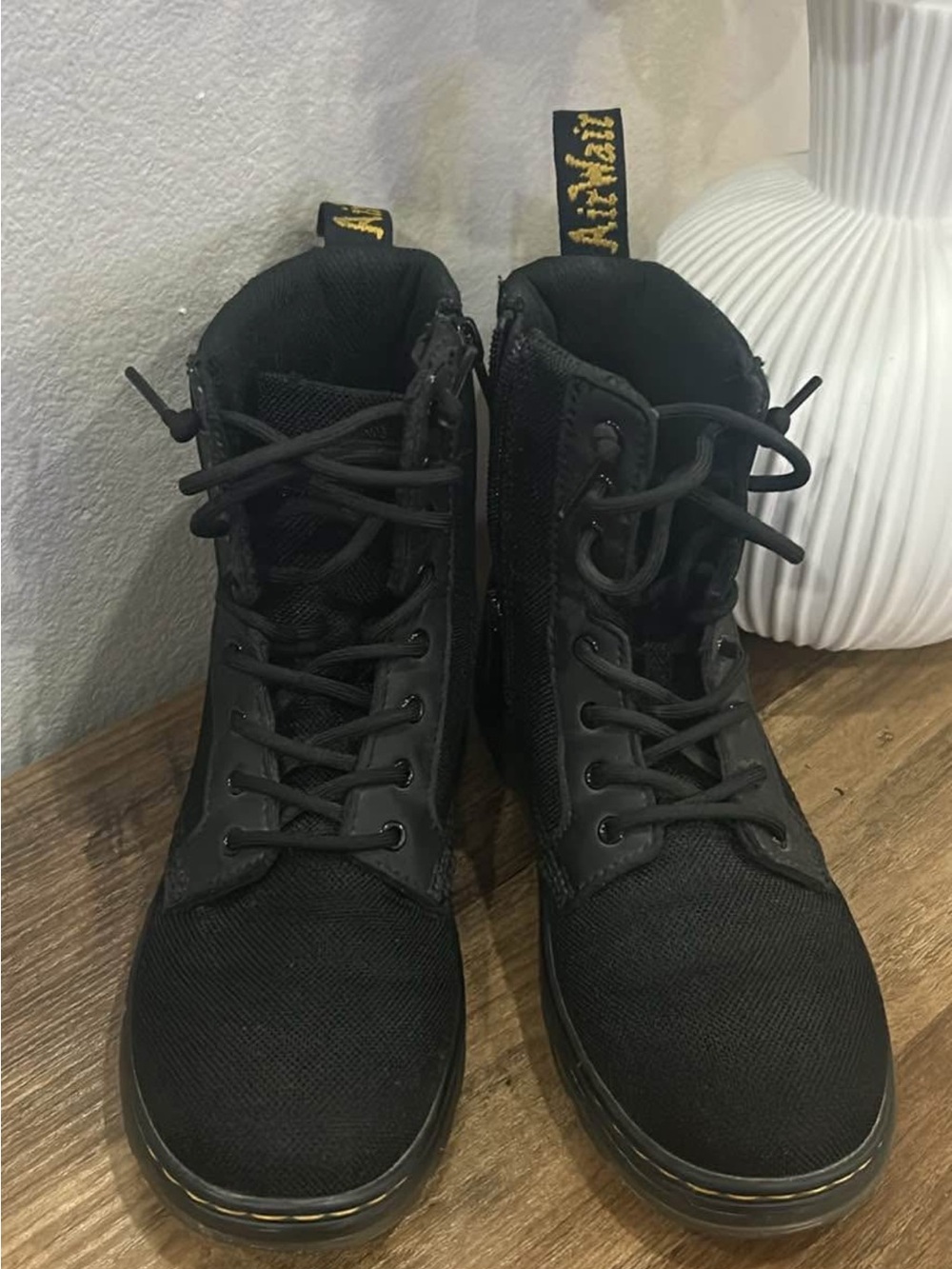 Dr. Martens Black Kids Combat Boots